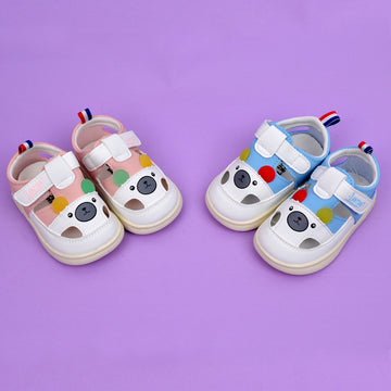 Flexible Chubby Soft Sole Cute Bear Print Sandals For Baby