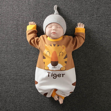 Tiger Full Sleeve Romper for Kids