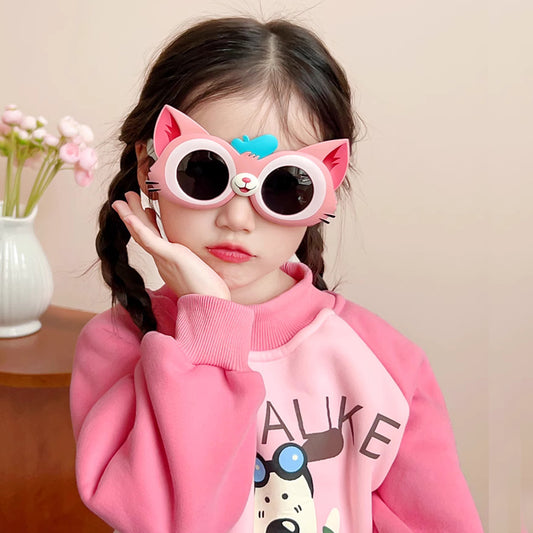 Cute Cat Style Frame Sunglasses Shades For Girls