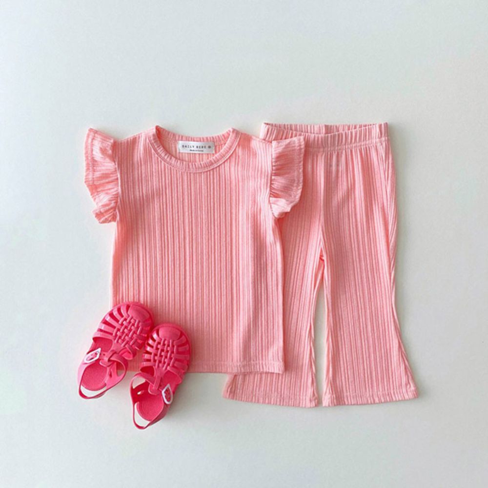 Girls' Ruffle Top & Palazzo Pant Co-ord Set