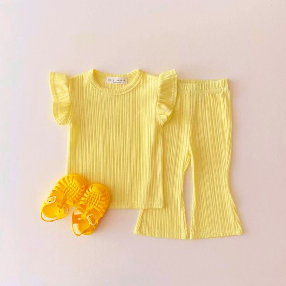 Girls' Ruffle Top & Palazzo Pant Co-ord Set