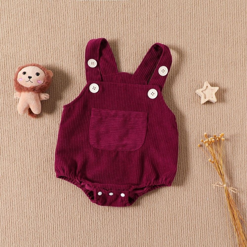 Cotton Corduroy Sleeveless Onesies For Newborn Toddler