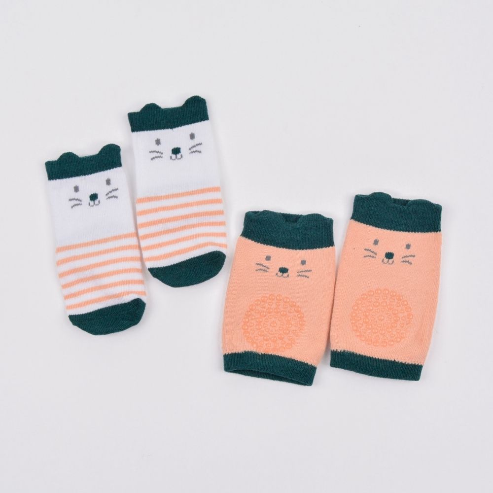 Baby Knee Protectors And Socks Set