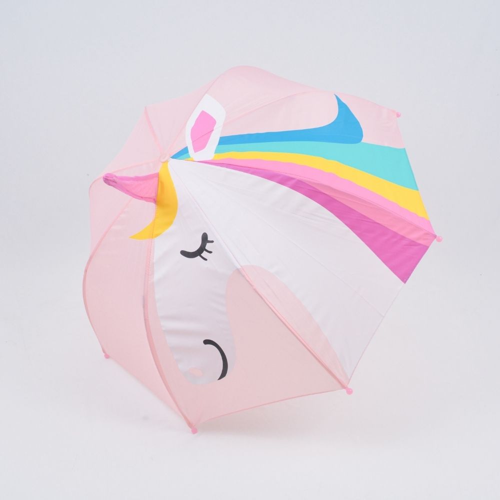 Unicorn Design Trendy Umbrellas For Baby Girls  3 - 8 Years