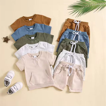 Fashionable Cool Summer Tees And Shorts Co-ord Set For Kids