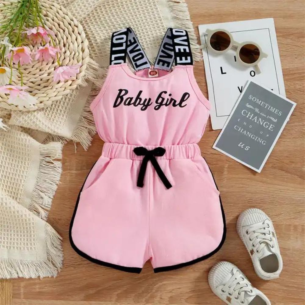 Baby Girl Sleeveless Jumpsuit Romper