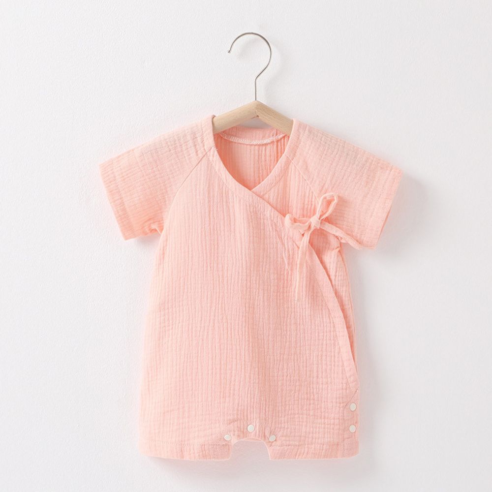 Side Knot Half Sleeve Baby Romper