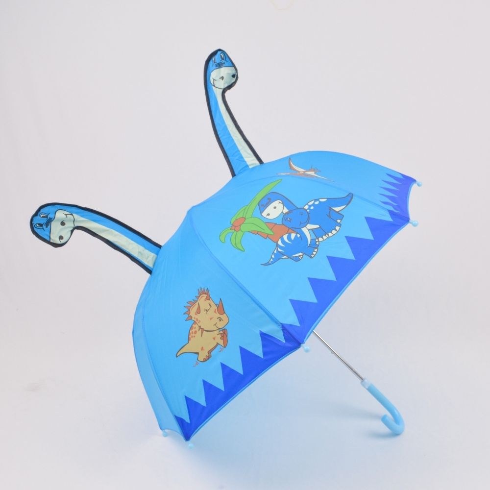 Fancy Umbrella For Kids With 3D Dinosaur Prints