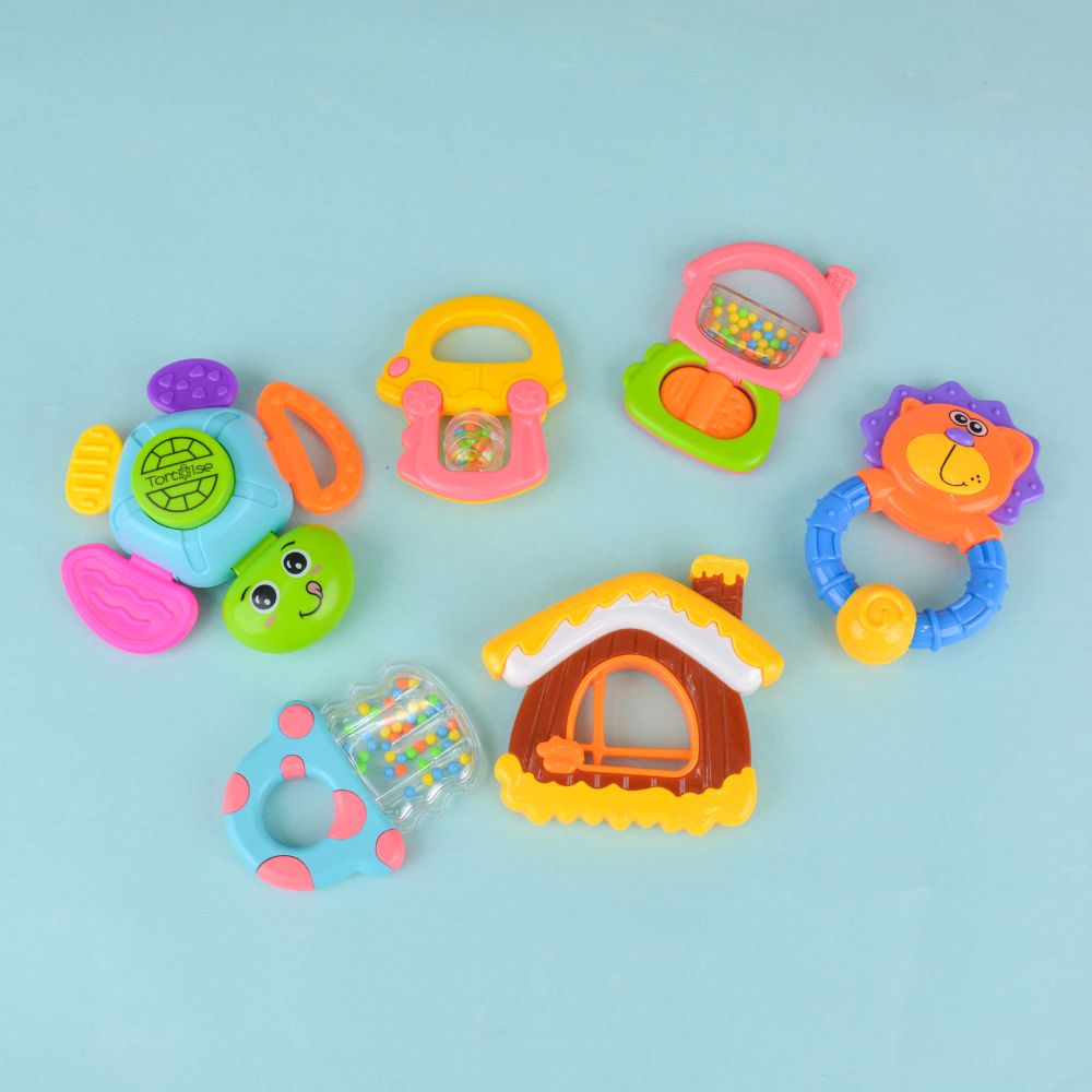 6 PCS Colorful Rattle Set for Babies