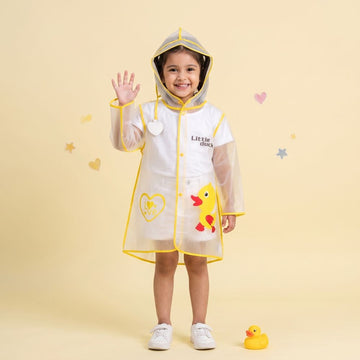 Little Duck Print  Raincoat For Kids