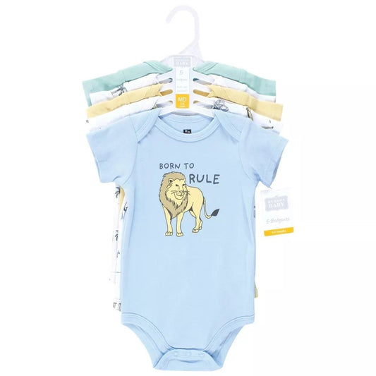 Animal-Themed & Sayings Cotton Bodysuits - Pack of 5