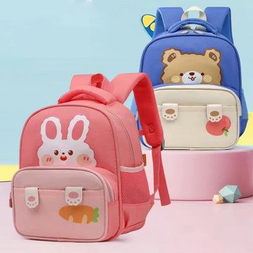 🐰 Cuddle Critters Bunny & Bear Preschool Bag for Kids