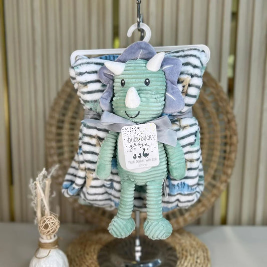 Plush Blanket and Dinosaur Soft Toy