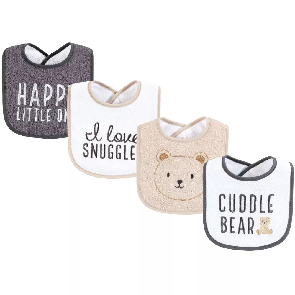 Cuddle Bear 4 Baby Bibs Set