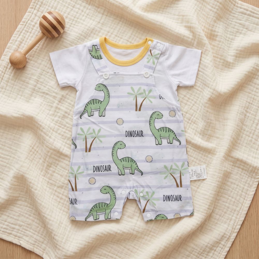 Dinosaur Print Baby Romper