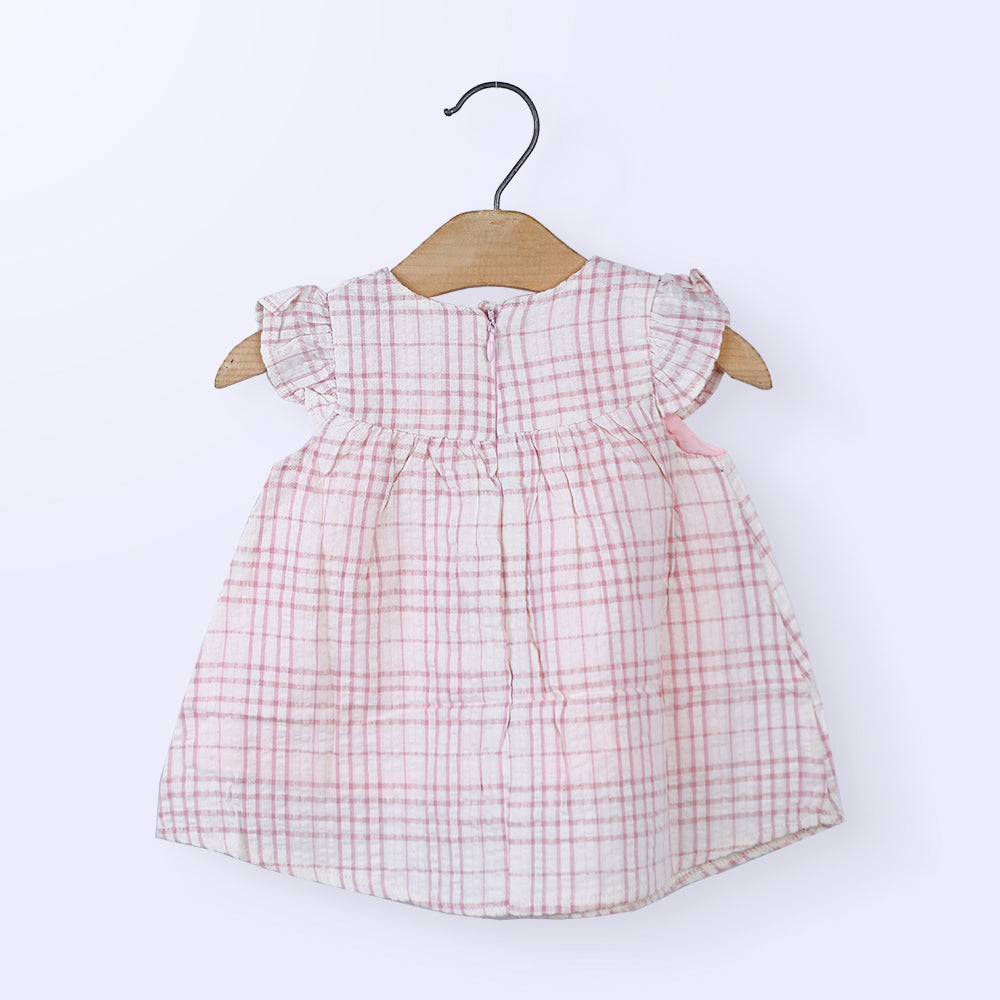 Check Print Half Frock for Baby Girl