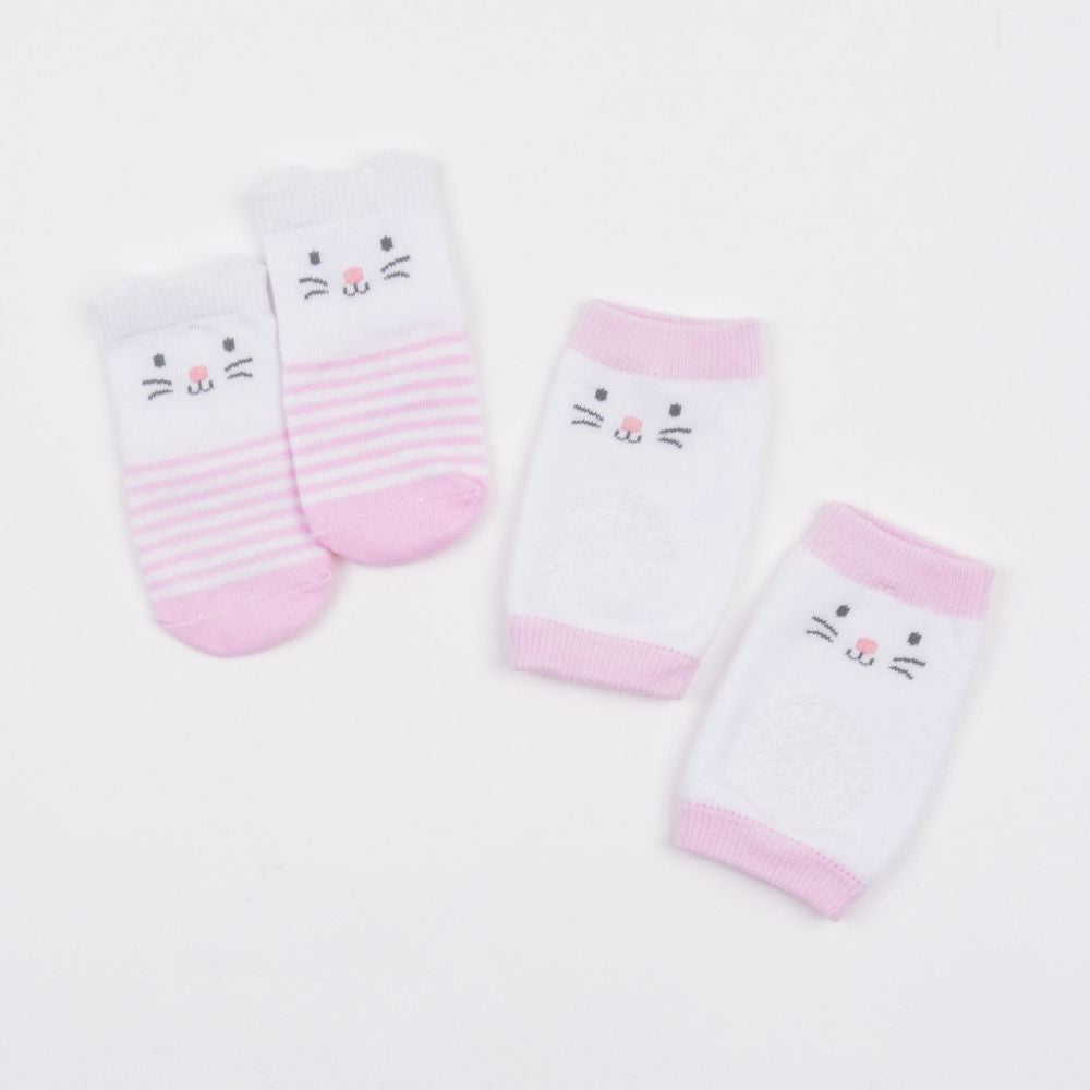 Baby Knee Protectors And Socks Set