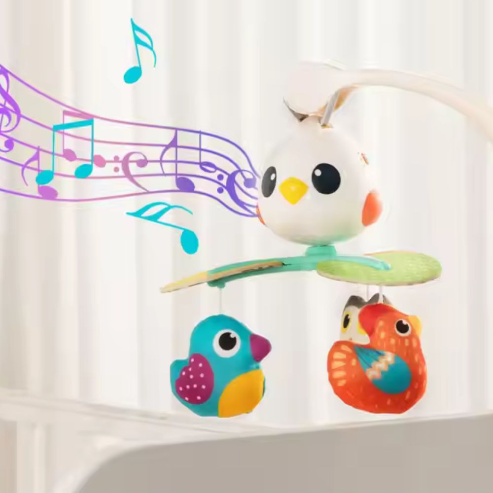 Enchanting Musical Cot Mobile with Colorful Bird Toys