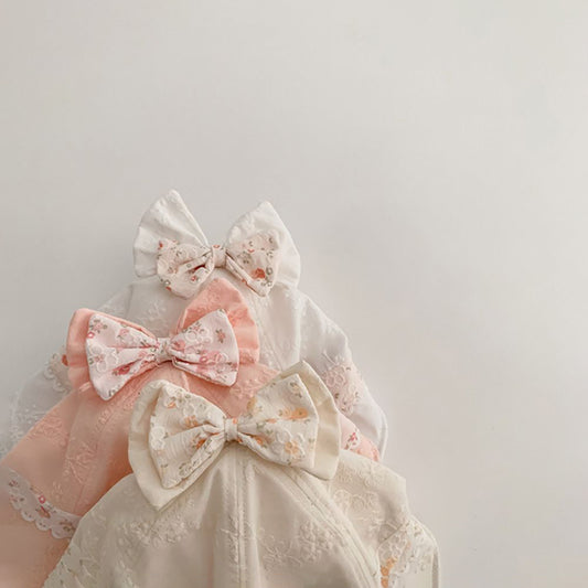 Baby Girls Party Wear Bow Embellished Soft Cotton Hat 2 To 4 Year