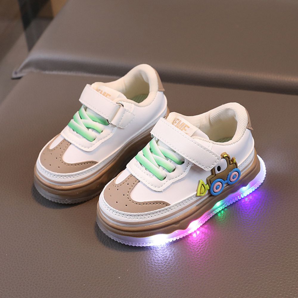 Flashy Car Logo Lighting Shoes for Boys