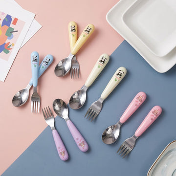 Premium Stainless Steel Kids Spoon & Fork Flatware Set