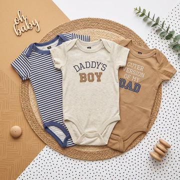 Cotton Bodysuit for Baby Boy - Pack of 3