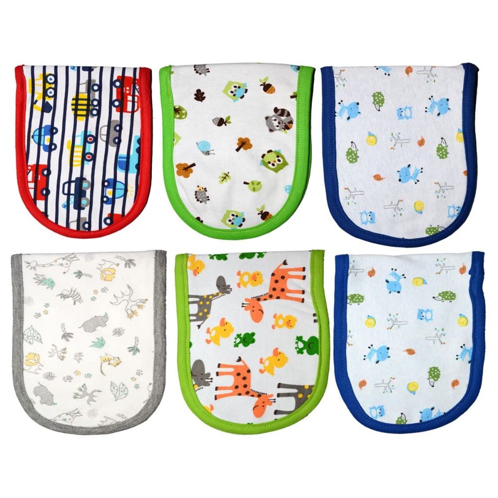 Baby Cotton Terry Burp Cloths – Pack of 6