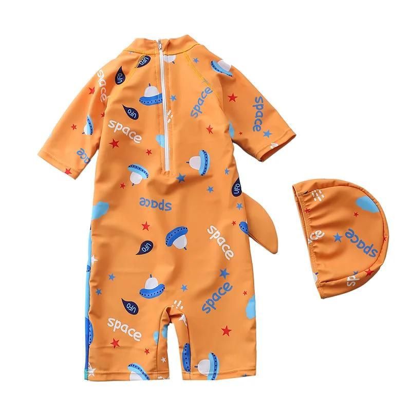 Dinosaur in Space Printed One Piece Swimsuit