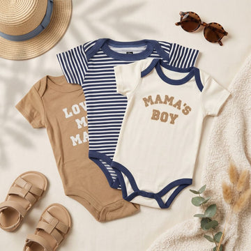 Baby Boy Cotton Bodysuits – Pack Of 3
