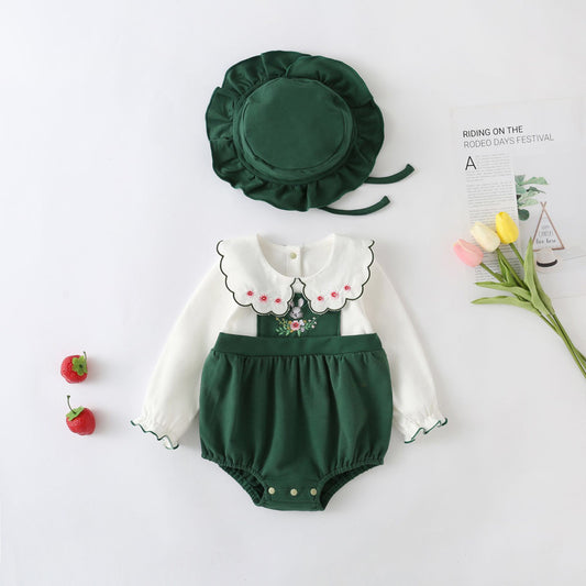 Baby Girls Romper and Hat Set