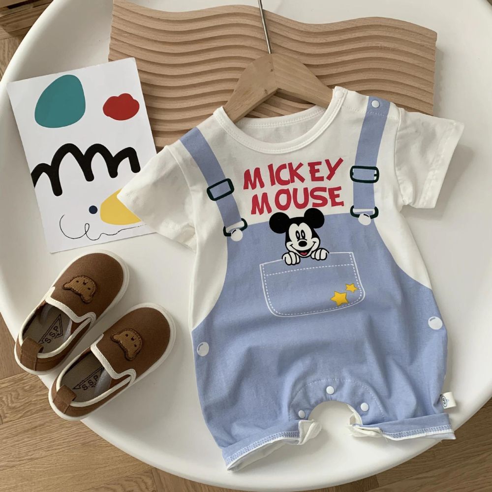 Baby Printed Dungaree Romper