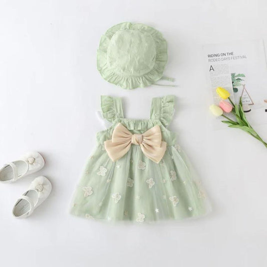 Cute Butterfly Dress with Hat