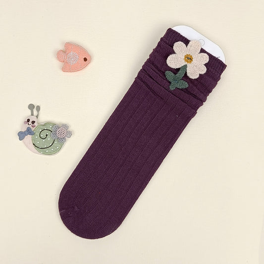 Long Sunflower Soft Cotton Socks For Kids