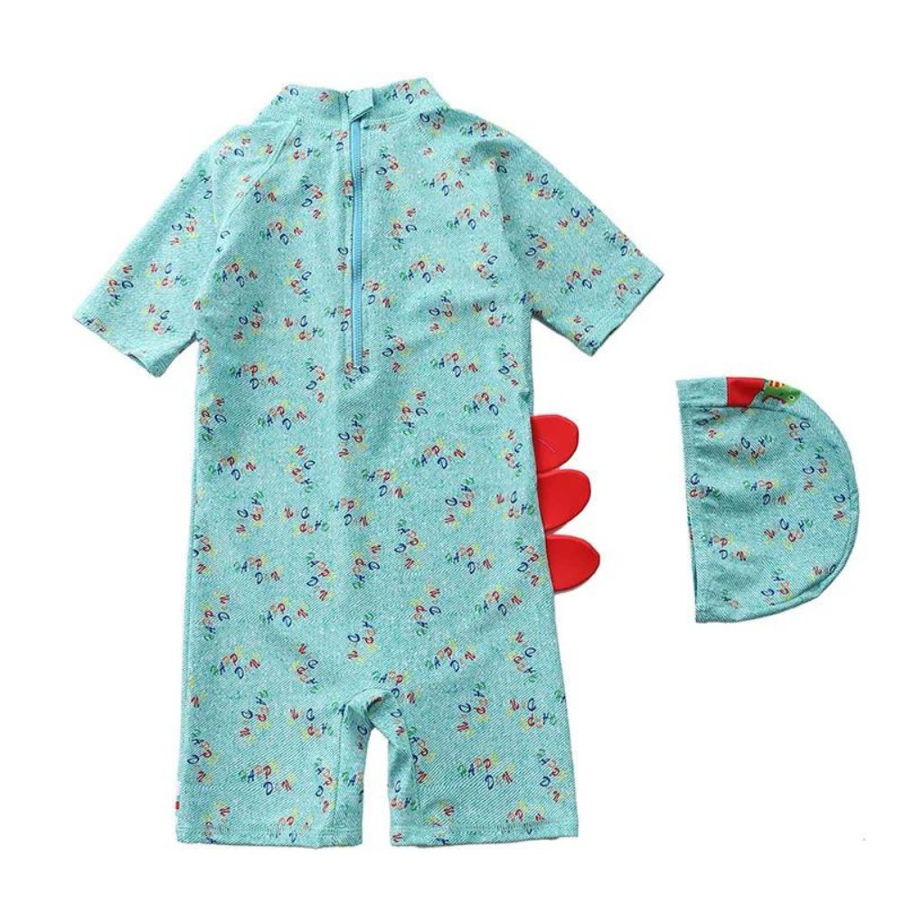 Cute Dinosaur Printed One Piece Swimsuit