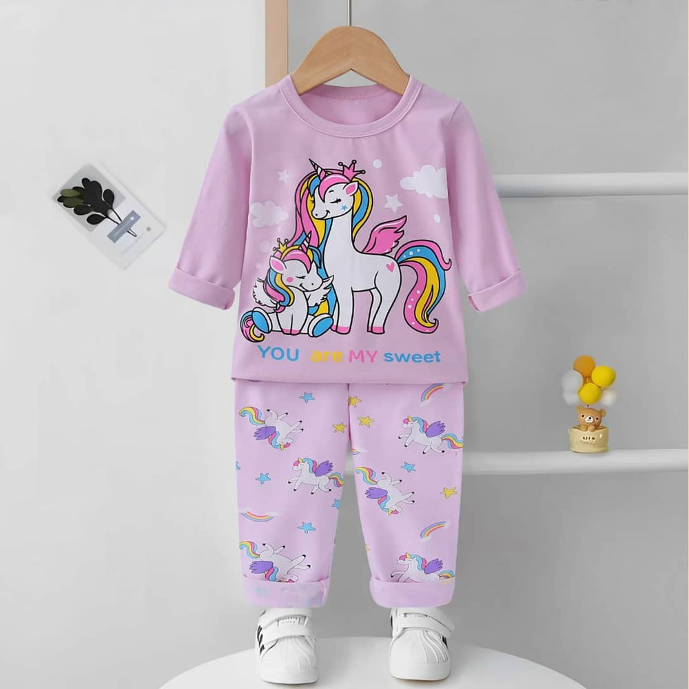 Unicorn Printed Cotton Pyjamas