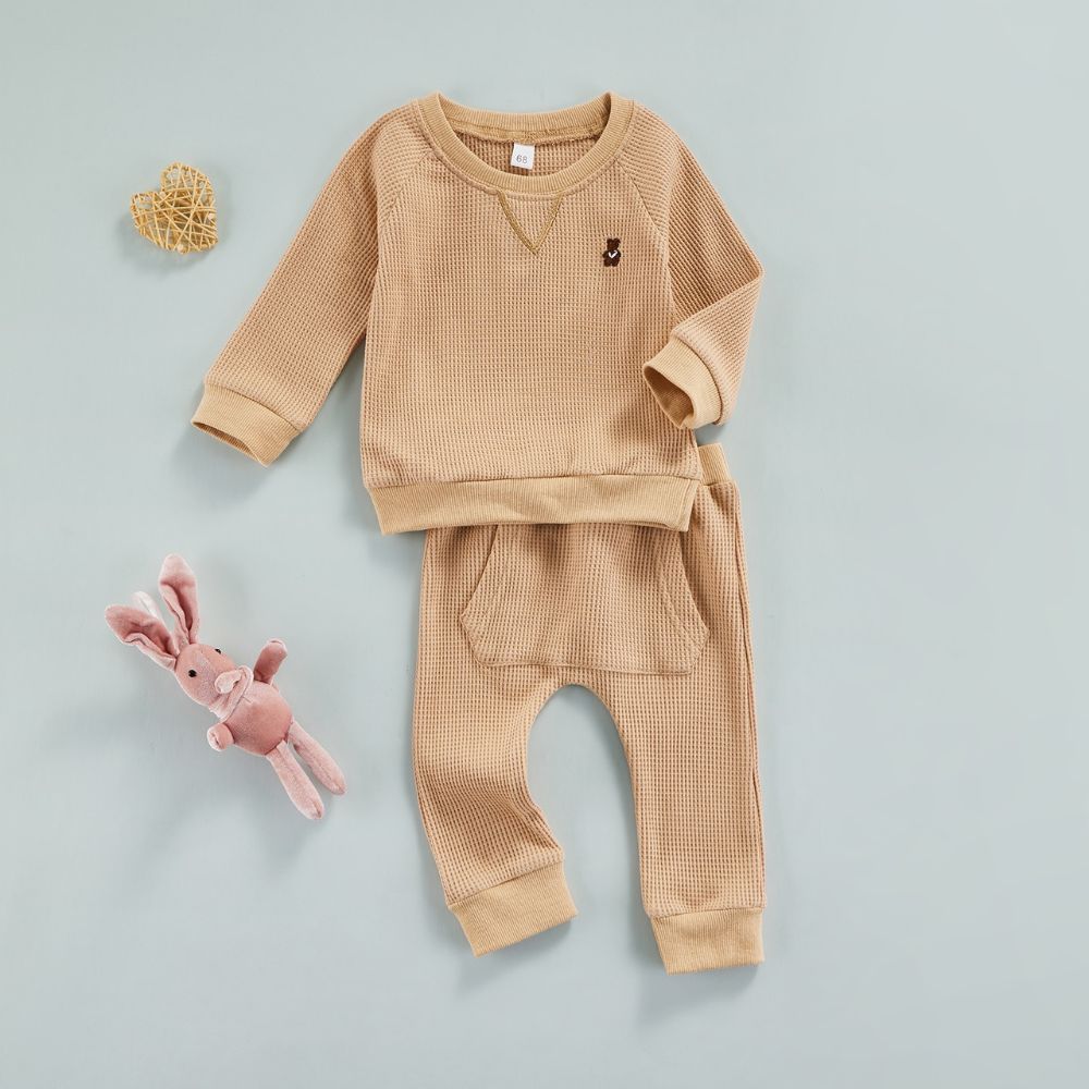 Cute Bear Full Sleeves Toddler Sweatshirt Set