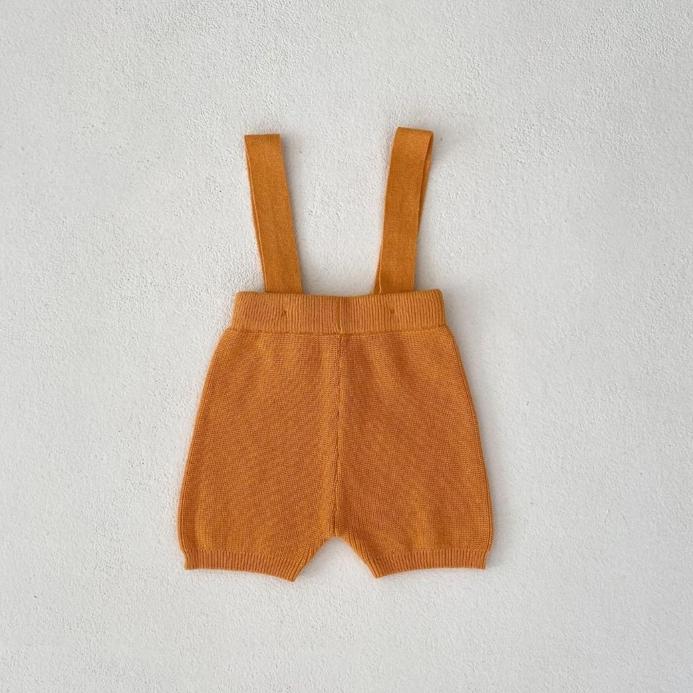 Knitted Sleeveless Suspender Romper For Baby's