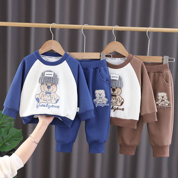 Winter Full-Sleeve T-shirt Track Suit For Kids