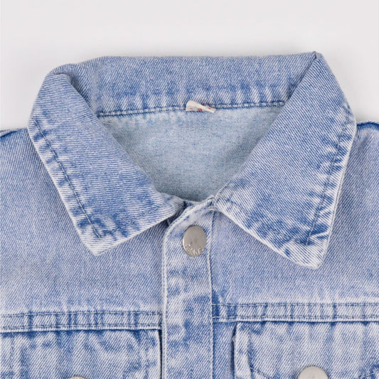 Baby Girls Sleeveless Denim Jacket