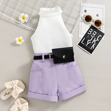 Shorts and Halter Top Set with Bag