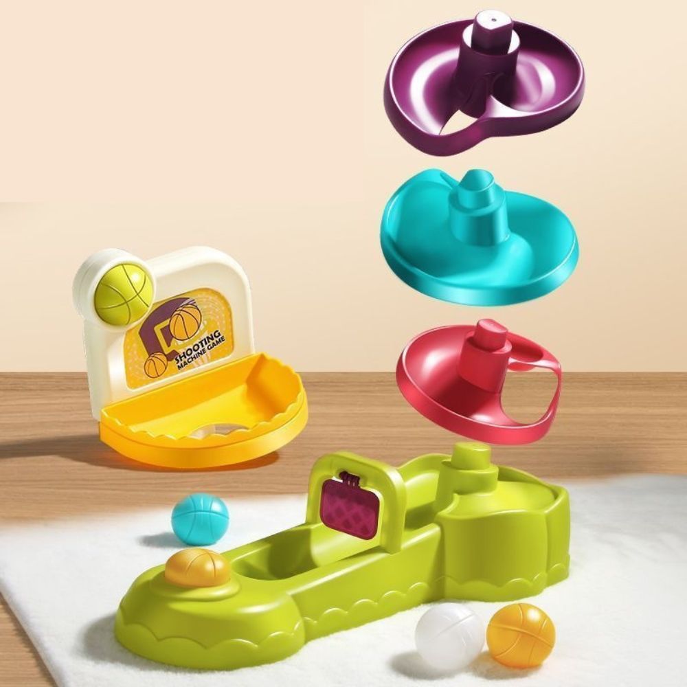 Multicolor Ball Ramp with Launcher Button For Kids