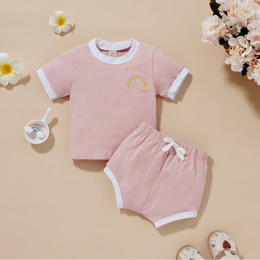 Short Sleeve Cotton Summer Tees And Short Pant Co-ord Sets