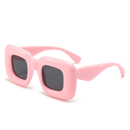 Flat Square Thick Frame Sunglasses