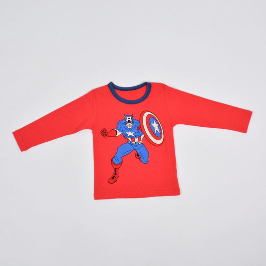 Captain America Printed Cotton Pyjamas