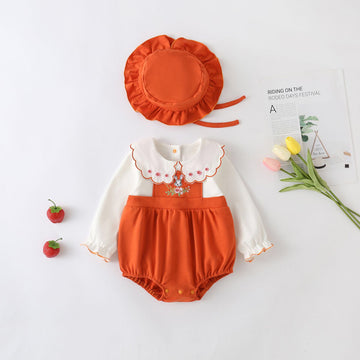 Baby Girls Romper and Hat Set