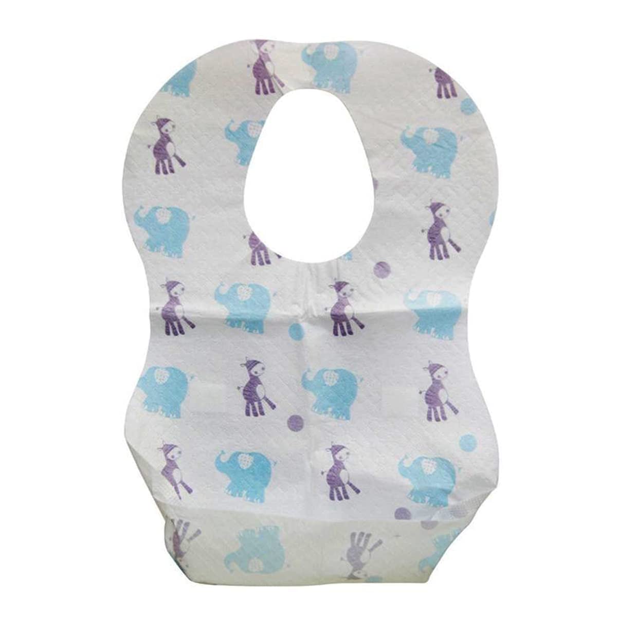 Baby Disposable Bibs with Crumb Catcher -Pack of 20