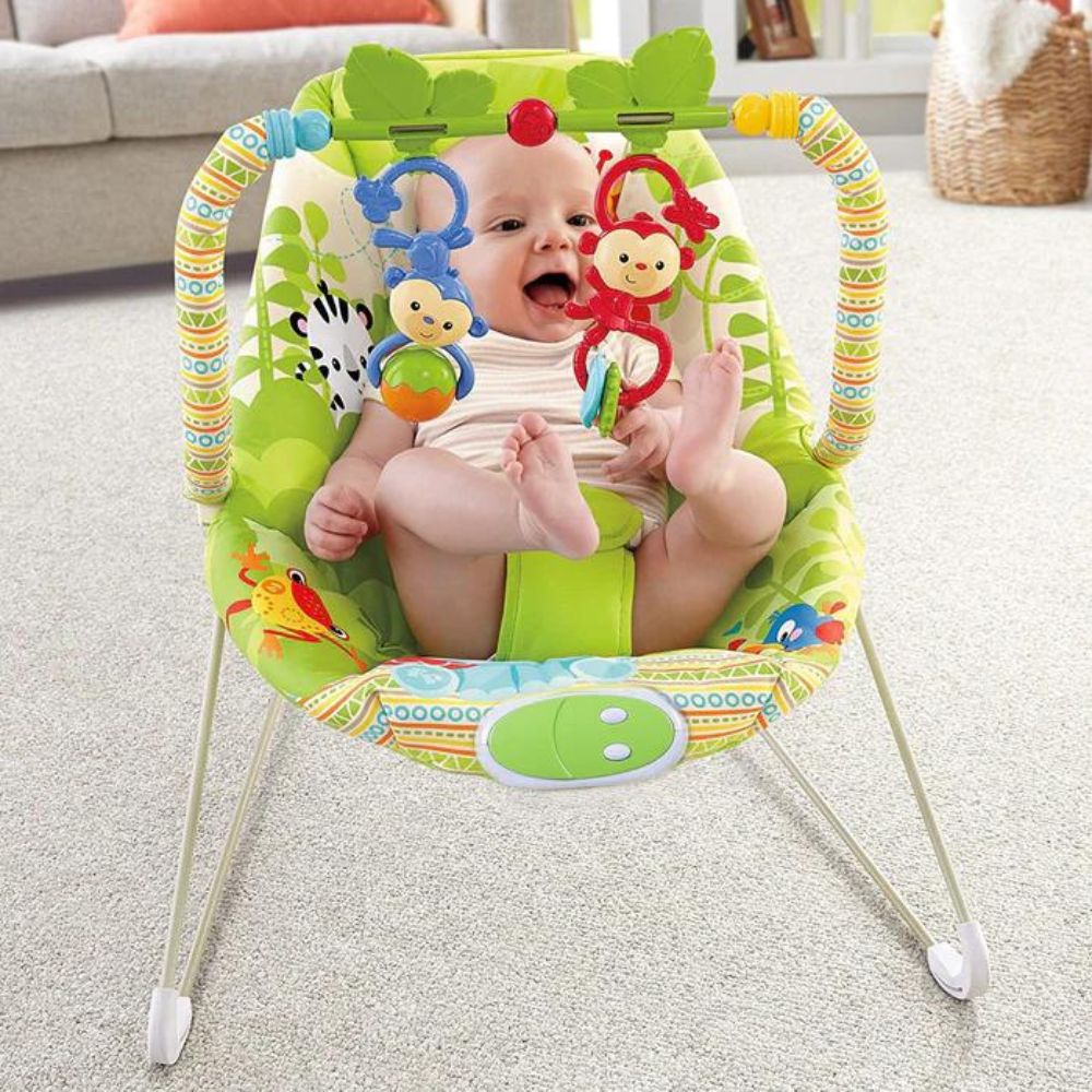 Baby's Bouncer Rocker With Hanging Monkeys