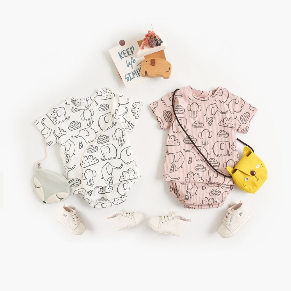 Graphic Print T-Shirt and Shorts Set 0-3 Month