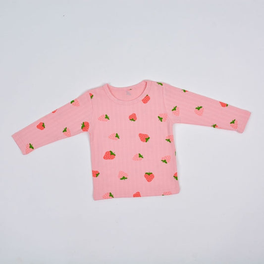 Strawberry Printed Cotton Pyjamas