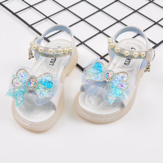 Bow And Pearls Angel Party Fancy Sandals For Girls